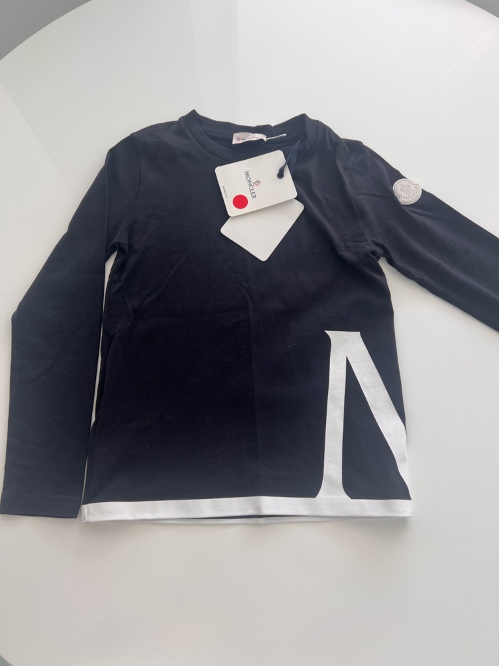 Moncler Boys New Long Sleeve T-Shirt Size 8Y NWT